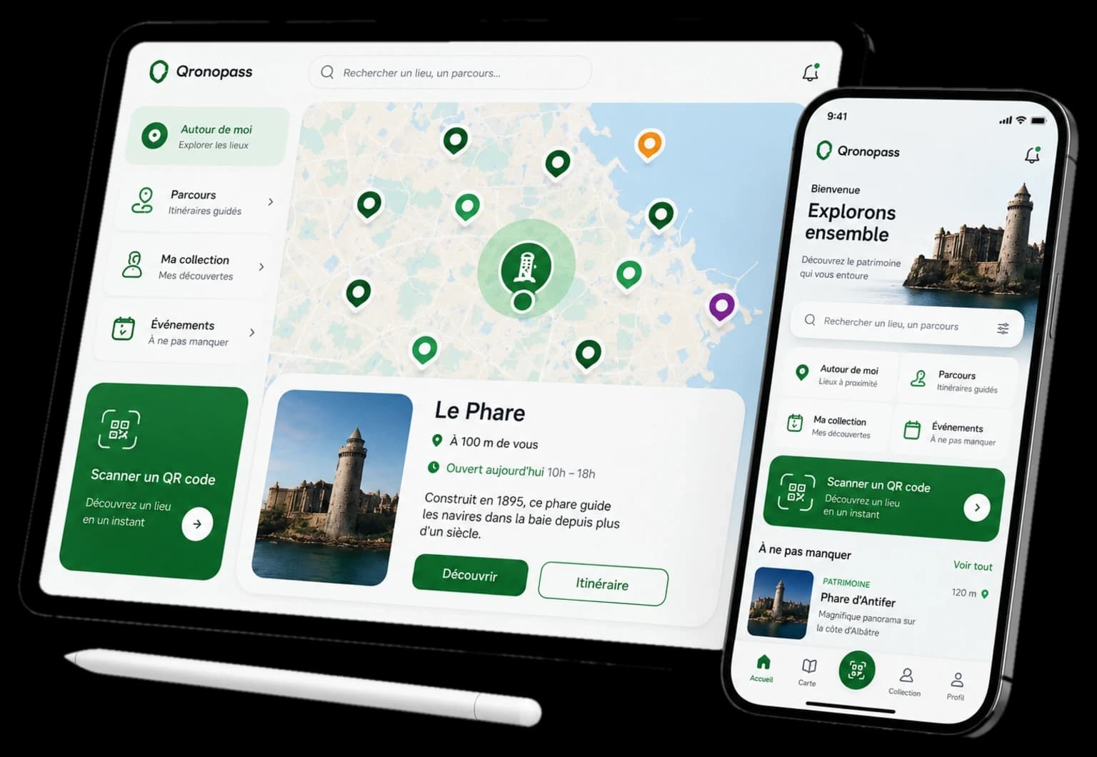 L'application QronoPass sur iPad et iPhone